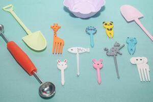 set of kid food toppers photo