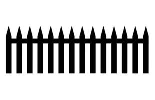 Fence Silhouettes, Set of fence silhouette in flat style vector illustration, Black fence on white background,