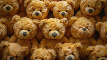 AI generated Teddy bears background photo