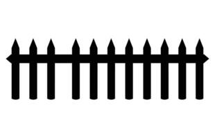 Fence Silhouettes, Set of fence silhouette in flat style vector illustration, Black fence on white background,