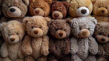 AI generated Teddy bears background photo