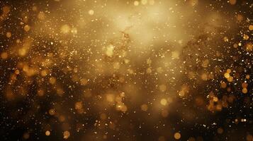 AI generated metallic gold texture background with sparkles photo