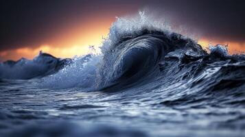 AI generated A crashing ocean wave photo