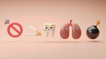 No Smoking concept, 3d rendering photo