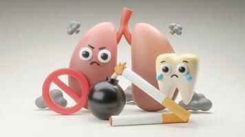 No Smoking concept, 3d rendering photo