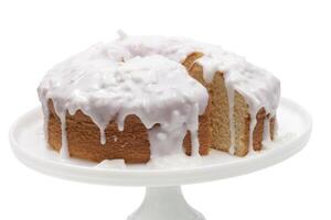 coconut cake with coconut cream frosting photo