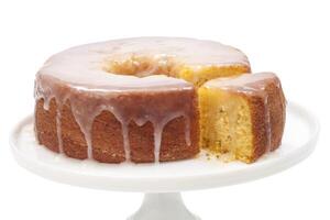 orange cake with sugar syrup photo