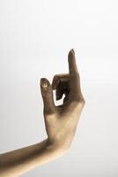 female hands in various poses and gestures photo