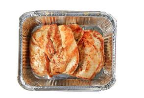 varied dishes with grilled chicken photo