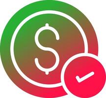 Money Check Creative Icon Design vector