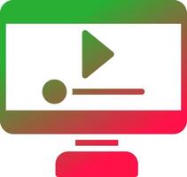 Video Player Creative Icon Design vector