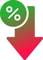 Decrease Creative Icon Design vector