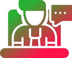 Online Interview Creative Icon Design vector