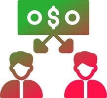 Peer to Peer Lending Creative Icon Design vector
