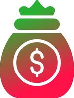 Money Bag Creative Icon Design vector