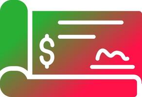 Cheque Creative Icon Design vector