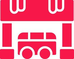 Bus Stop Creative Icon Design vector