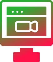 Video Conference Creative Icon Design vector