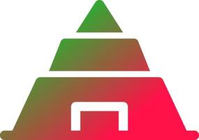 diseño de icono creativo de pirámide vector