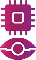 Eye Augmentation Creative Icon Design vector