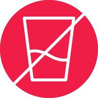 No Soft Drink Creative Icon Design vector