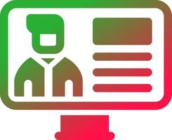 Online Lecture Creative Icon Design vector