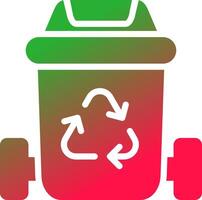 Trash Bin Creative Icon Design vector