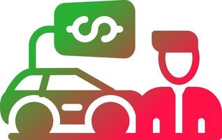 Car Salesman Creative Icon Design vector