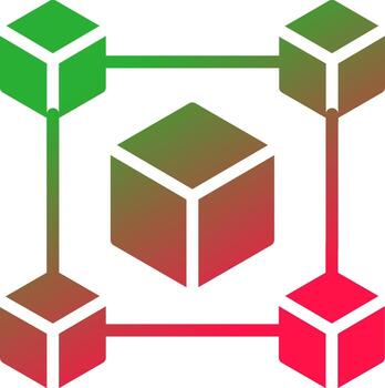 blockchain creativo icono diseño vector