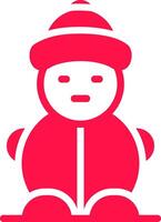 Snowman Creative Icon Design vector