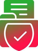 Secured Backup Creative Icon Design vector