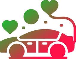 diseño de icono creativo de coche de boda vector