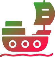 diseño de icono creativo de barco pirata vector