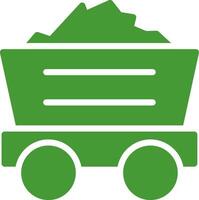 Mine Cart Creative Icon Design vector