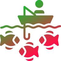 Boat Fishing Creative Icon Design vector