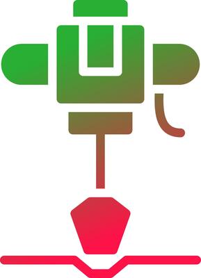 Road Drill Creative Icon Design