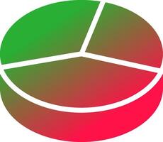 3D Pie Creative Icon Design vector