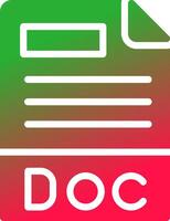 Doc File Format Creative Icon Design vector