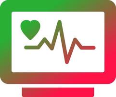 ECG Monitor Creative Icon Design vector