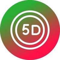 5D Data Storage Creative Icon Design vector