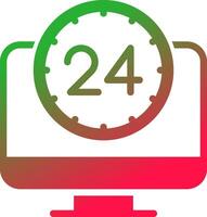 24 7 Monitoring Creative Icon Design vector