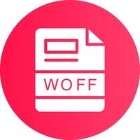 WOFF Creative Icon Design vector