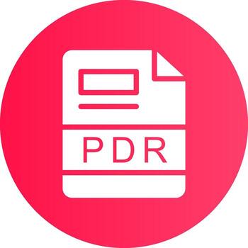 PDR Creative Icon Design vector
