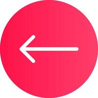 Left Arrow Creative Icon Design vector