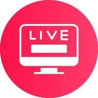Live TV Creative Icon Design vector
