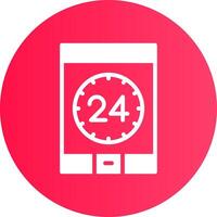24 Hour Service Creative Icon Design vector