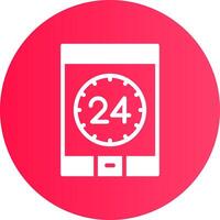 24 Hour Service Creative Icon Design vector