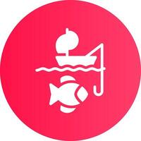 Kayak Fishing Creative Icon Design vector