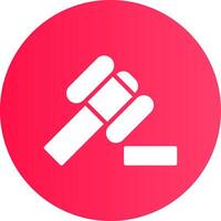 Law Hammer Creative Icon Design vector