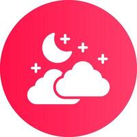 Night Weather Creative Icon Design vector